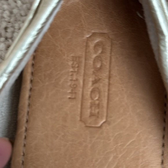 New Vintage 90’s Coach Metallic Gold Nadia Driving Loafers SZ: 6 - Picture 6 of 7